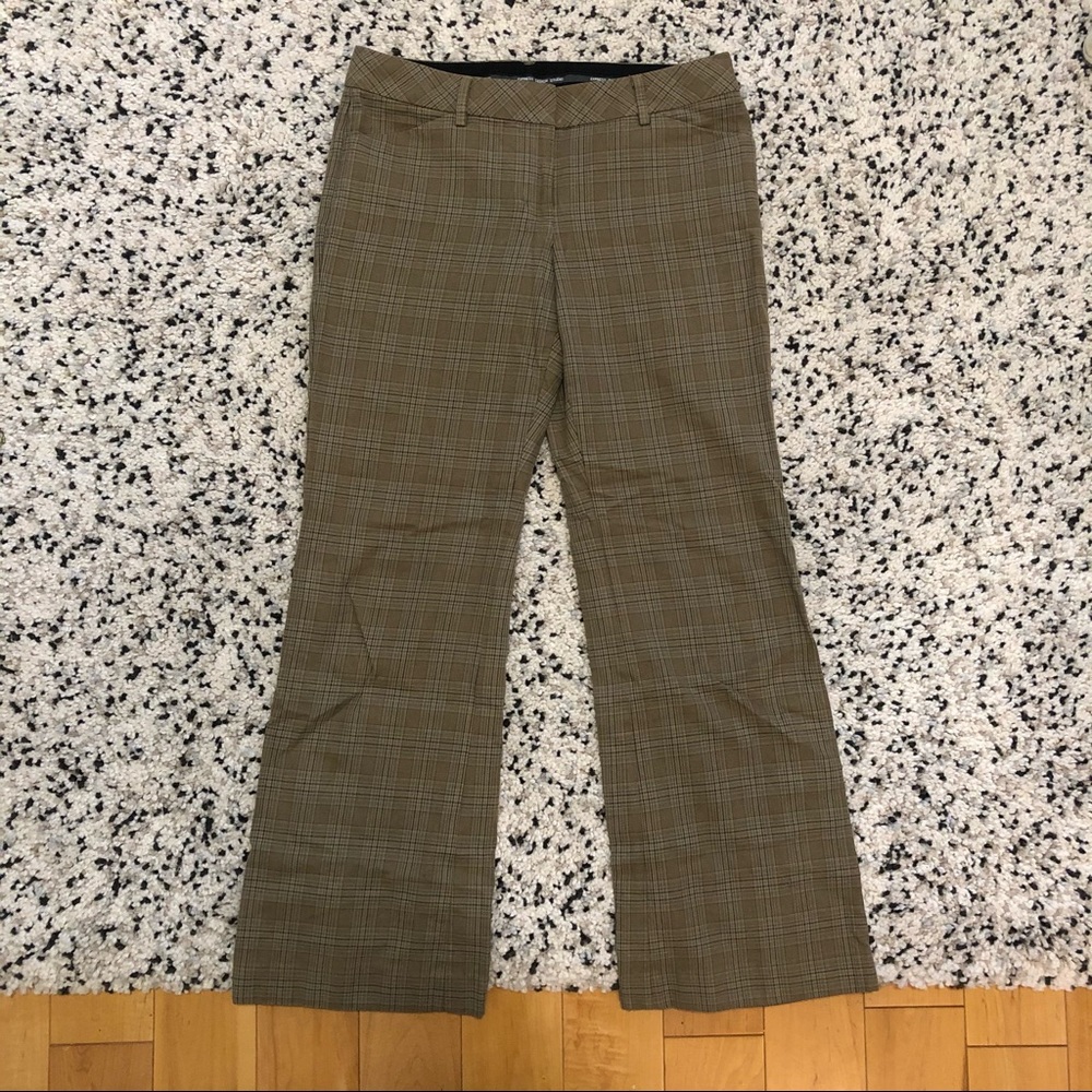 Plaid Flare Trousers/Slacks Express Editor Pants